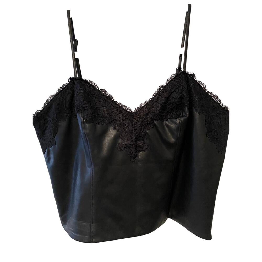 Express Body Contour NWT Faux Leather Cami top NWT